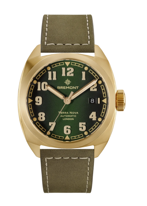 Best Bremont Terra Nova 40.5 Date Bronze tn40-dt-bz-gn-l-s Replica Watch